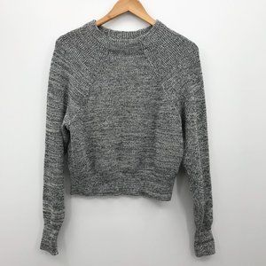Free People Too Good Pullover Sweater Top Black Grey Small Flawed